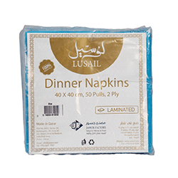 LUSAIL NAPKIN BLUE COLOR 40*40CM 50 SHT 2 PLY