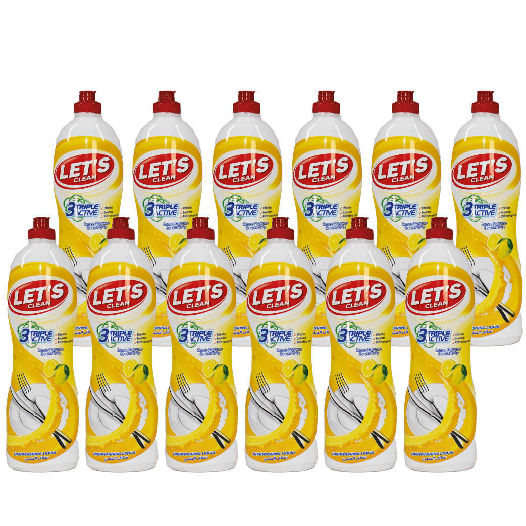 LET':S CLEAN DISH WASH LEMON (12*1 LTR)