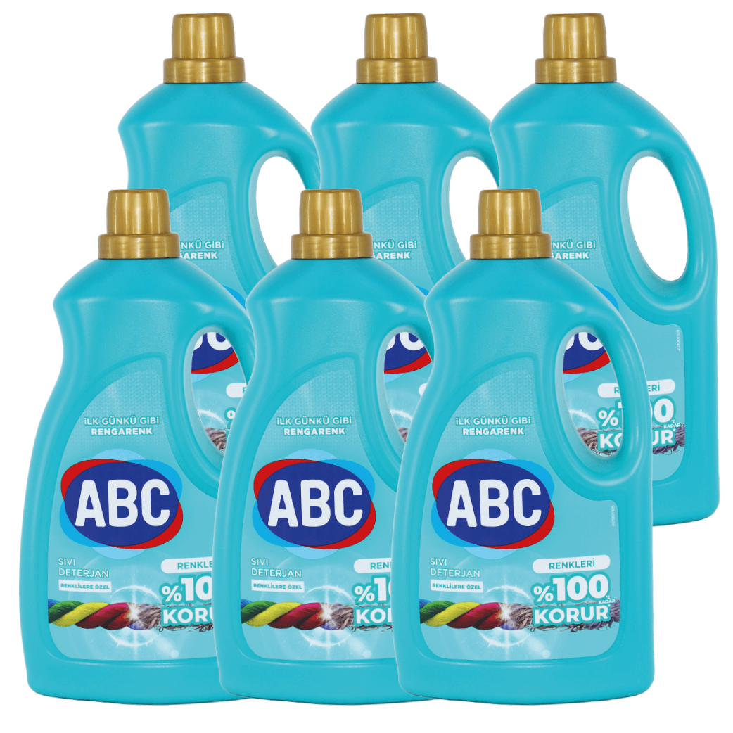 LAUNDARY DETERGENT LIQUID ABC COLOR  (6*3 LTR)