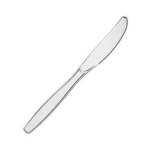 KNIFE PLASTIC CLEAR 50 PCS