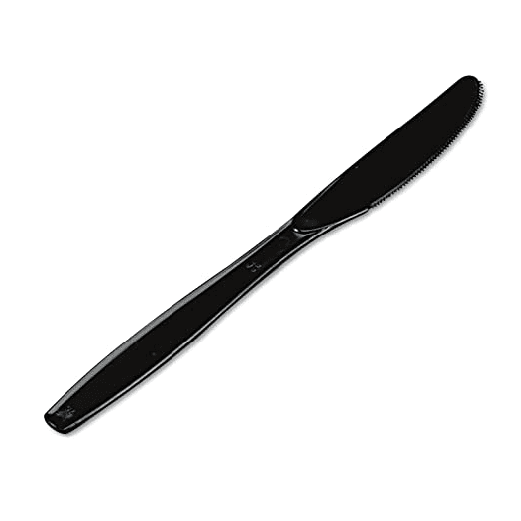 KNIFE BLACK PLASTIC 50 PCS
