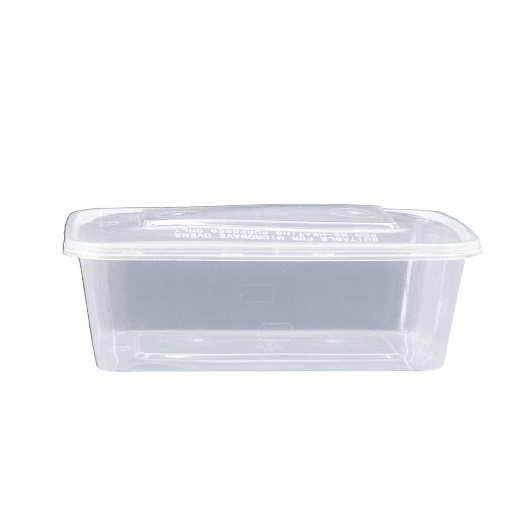 MICRO CONTINER RECTANGLE CLEAR 650 ML (50 PCS)