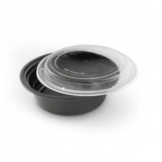 BLACK ROUND CONTINER 32OZ (5 pcs)