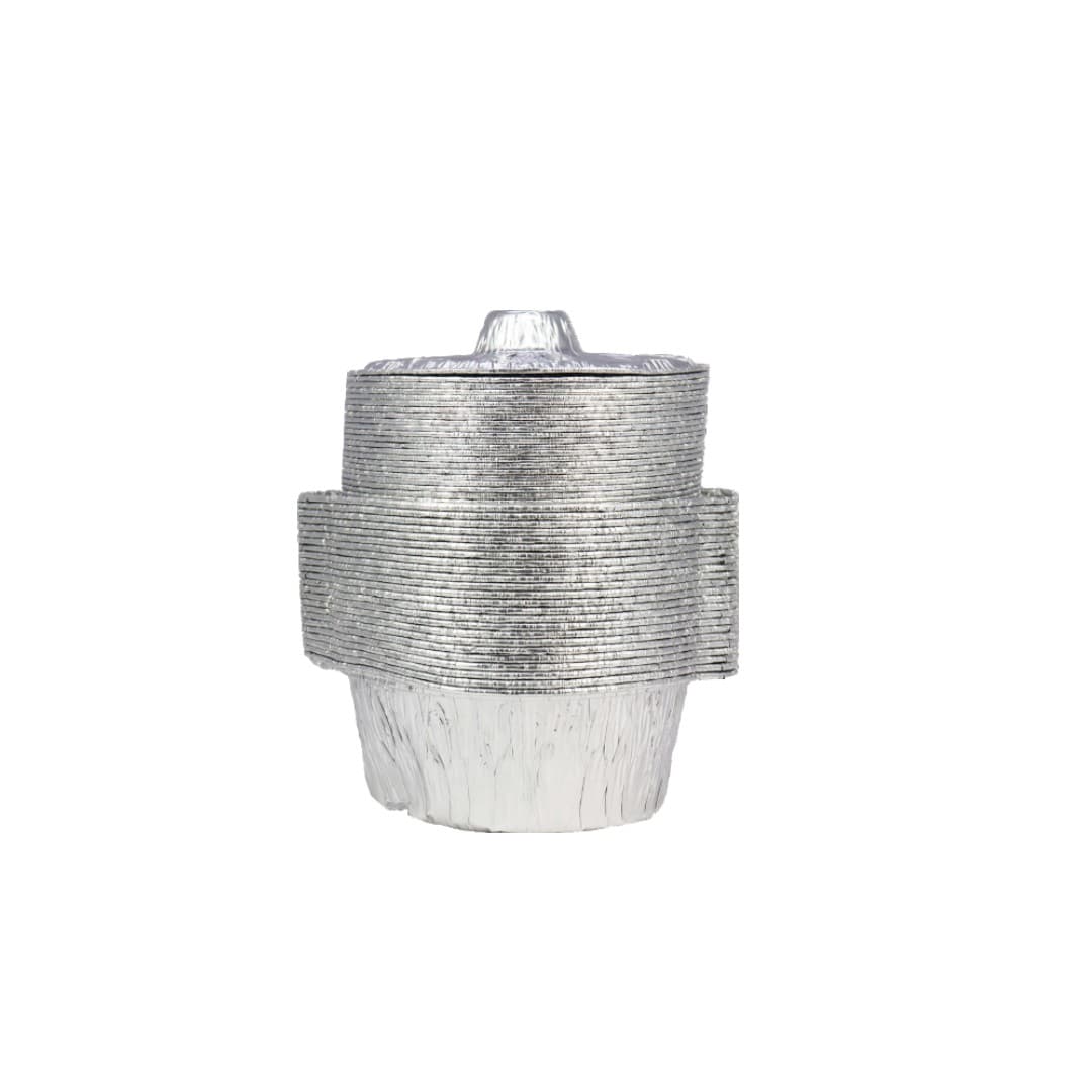 SILVER ALUMINUM POT 252 WITH LID (25 PCS)