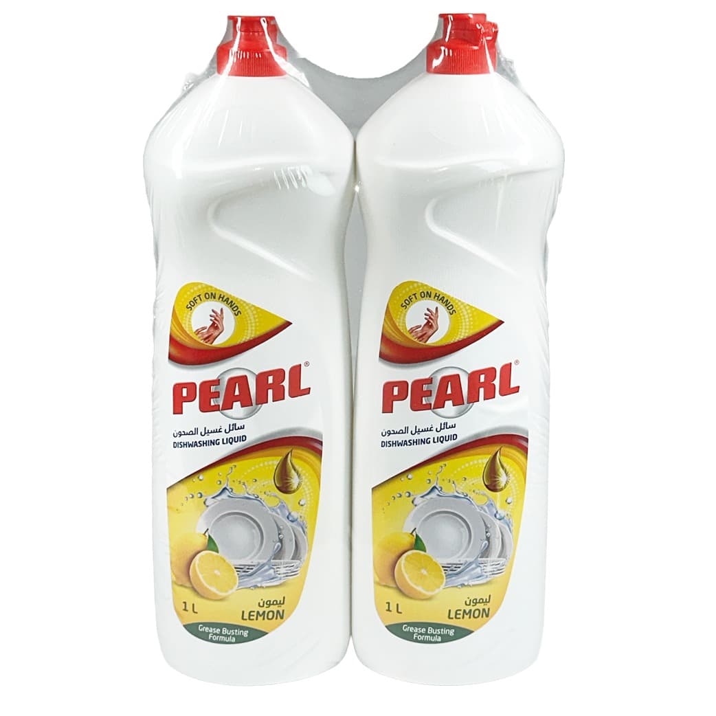 DISH WASH PEARL LEMON 1 LTR (1 +1)