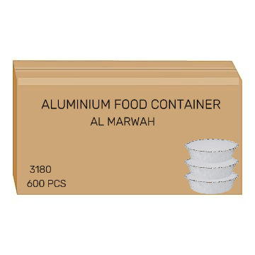 CARTON ALUMINUM CONTAINER ROUND 3180 (500 PCS)