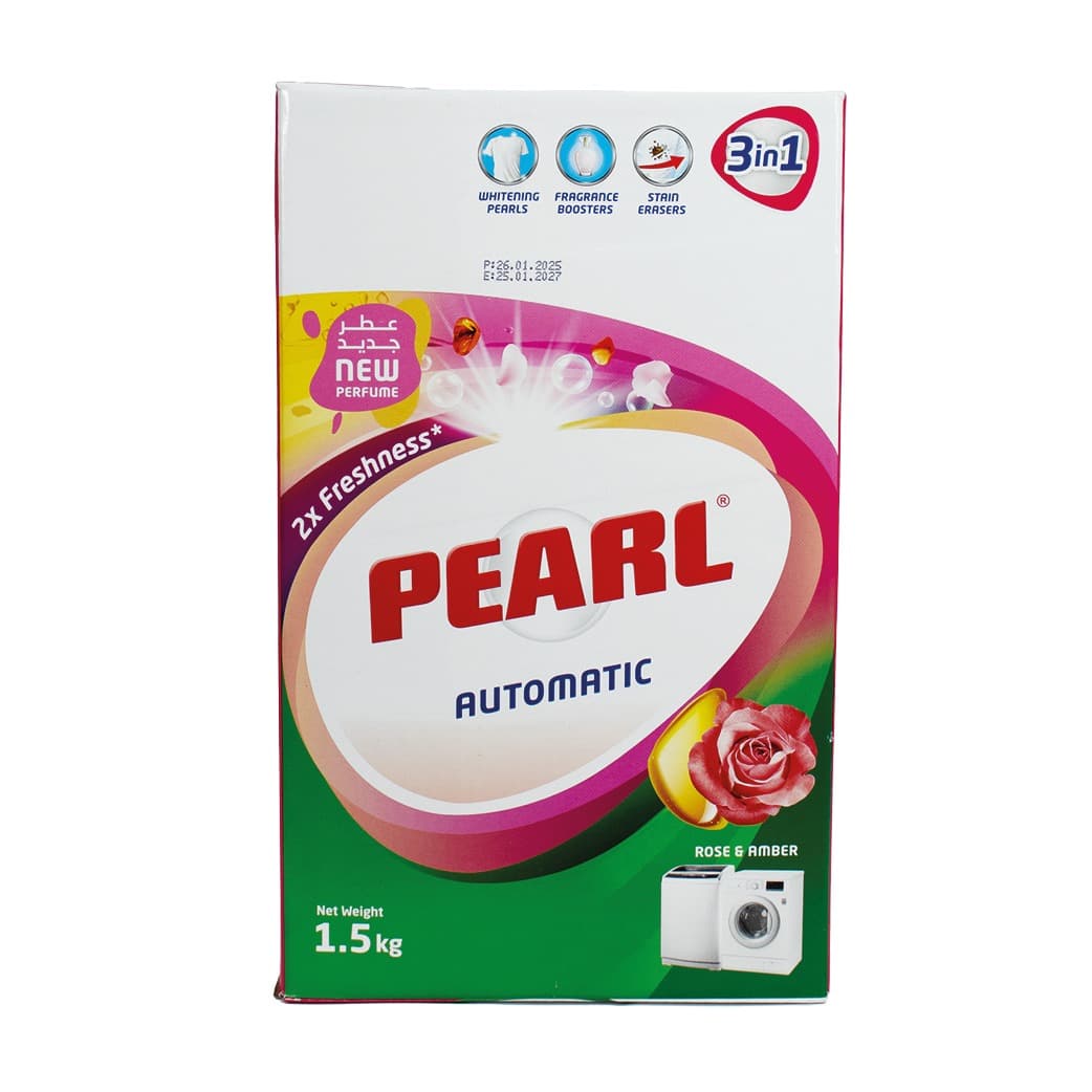 SOAP POWDER PEARL AUTOMATIC ROSE & AMBER 1.5 KG