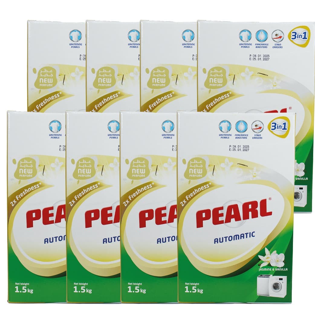 SOAP POWDER PEARL AUTOMATIC JAISMIN & VENILLA ( 8*1.5 )KG.