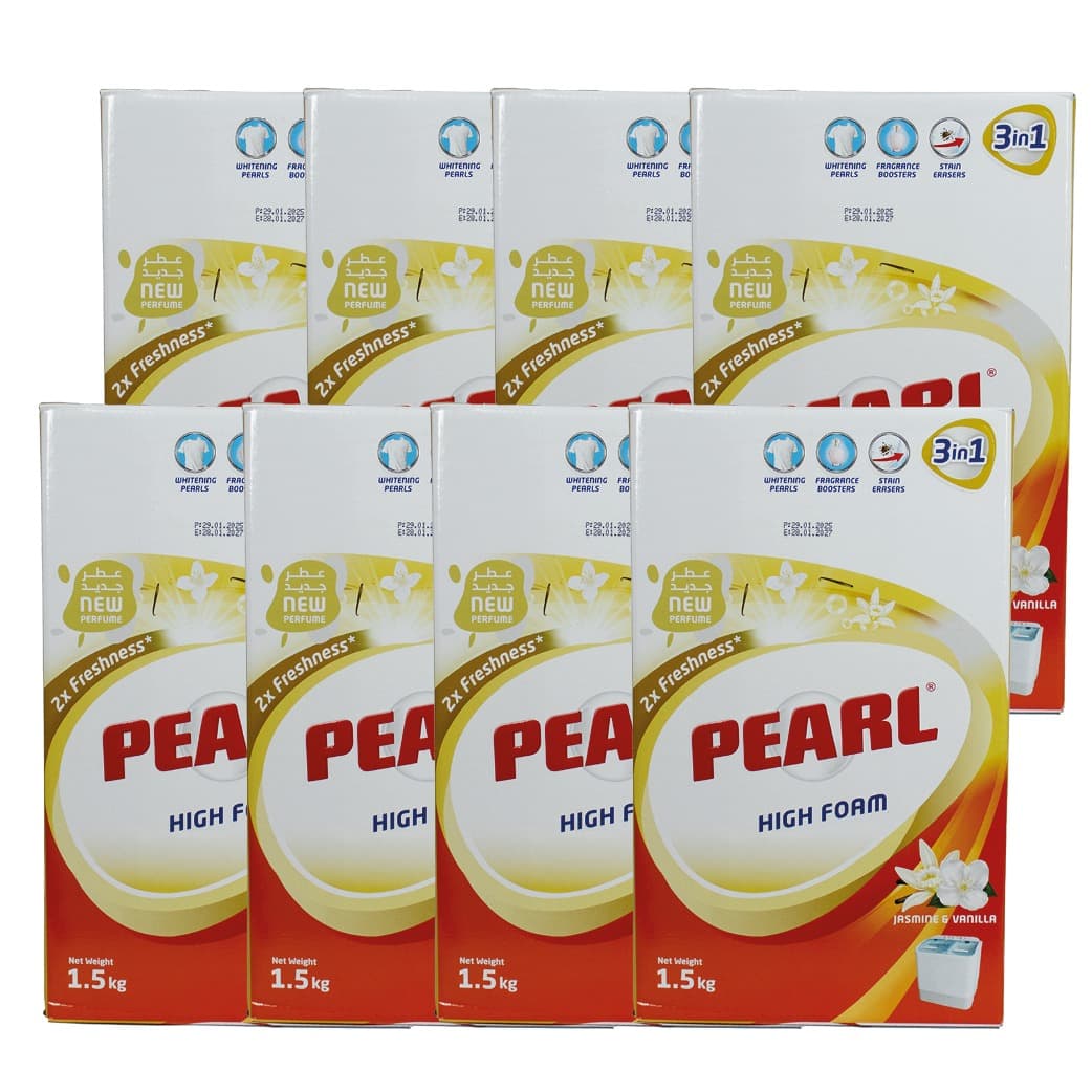 SOAP POWDER PEARL NORMAL JASMIN & VENILLA ( 8*1.5 ) KG