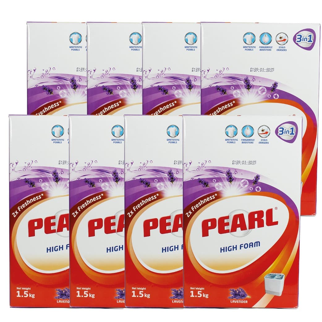 SOAP POWDER PEARL NORMAL LAVENDAR SCENT( 8*1.5 ) KG