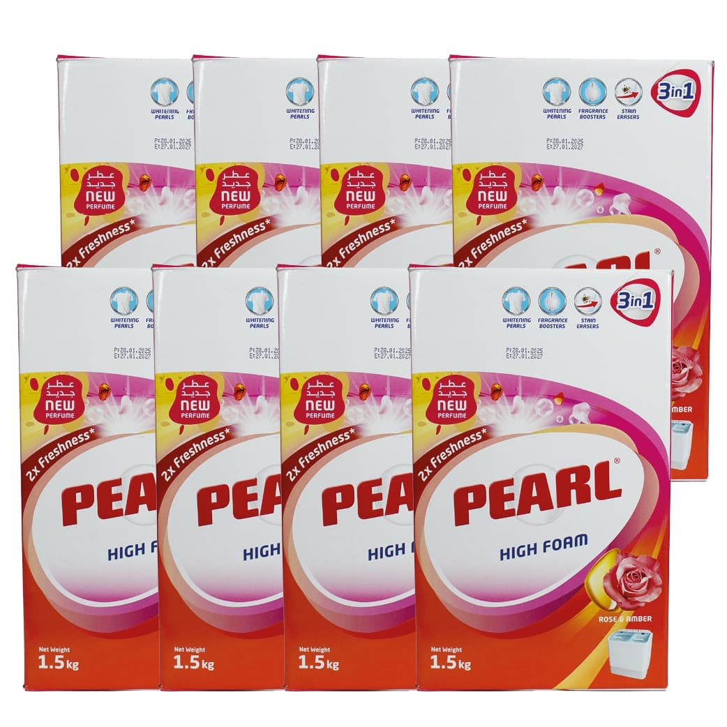 SOAP POWDER PEARL NORMAL ROSE & AMBER ( 8*1.5 )KG