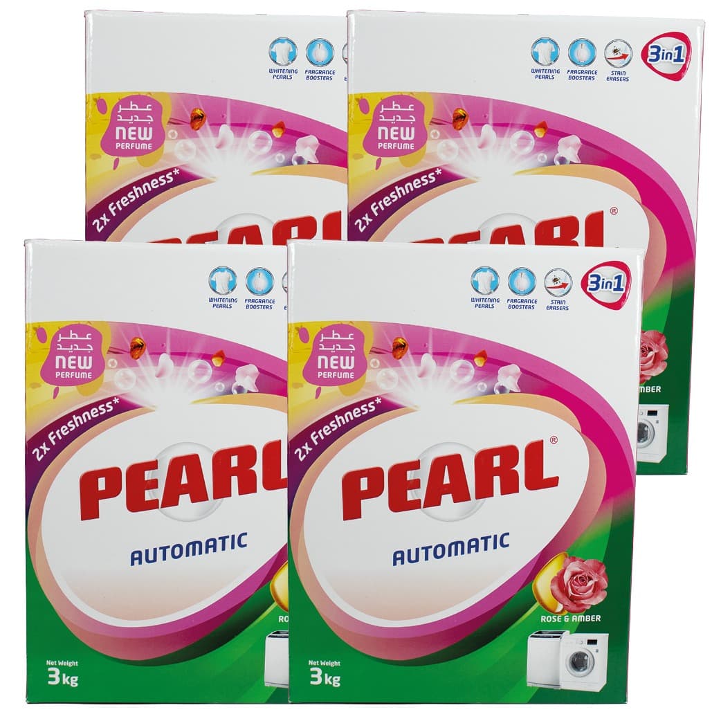 SOAP POWDER PEARL AUTOMATIC ROSE & AMBER (4*3 ) KG