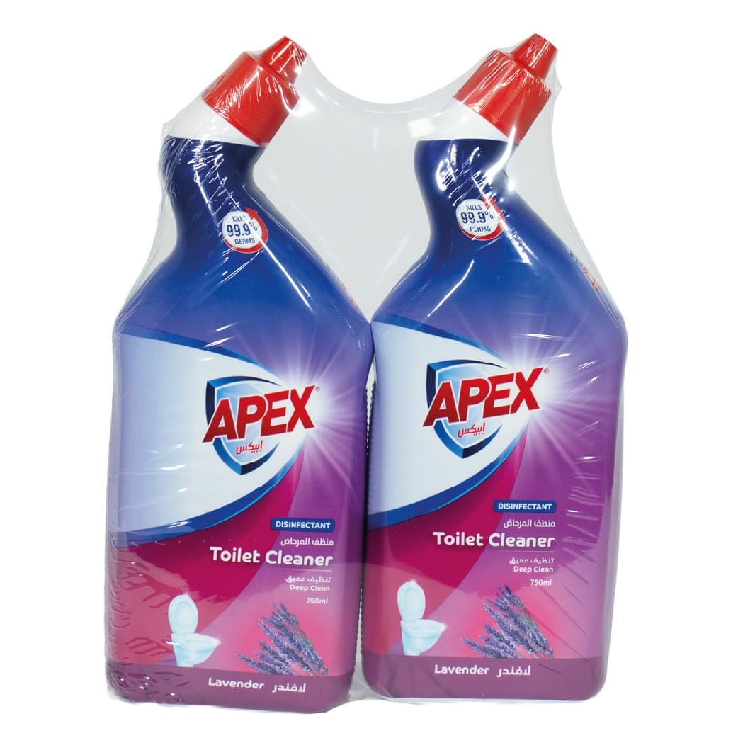 APEX TOILET CLEANER 750 ML - LAVENDER (1+1)