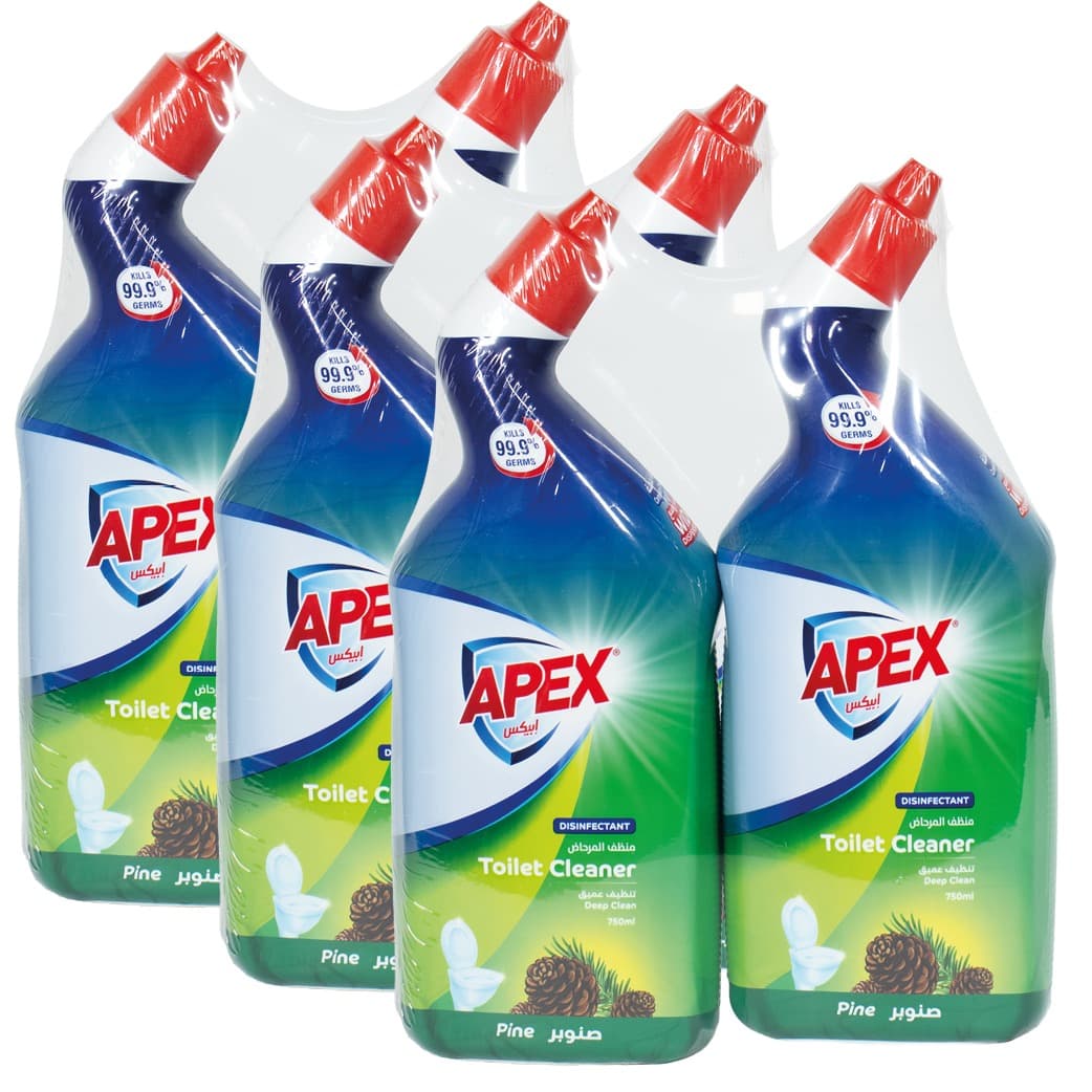 APEX TOILET CLEANER 750 ML - PINE 1+1 (3 pckt )