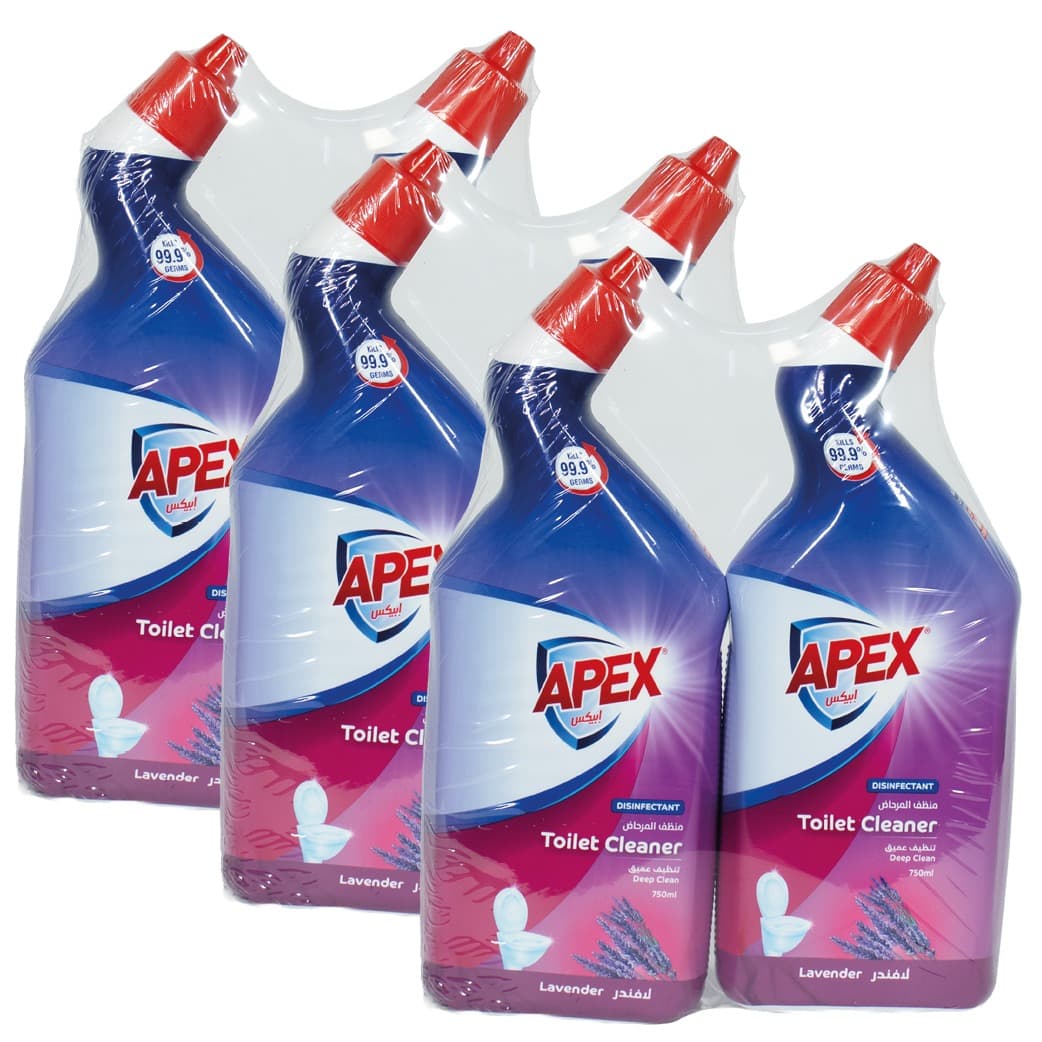 APEX TOILET CLEANER 750 ML - LAVENDER (1+1) 3 PACKT