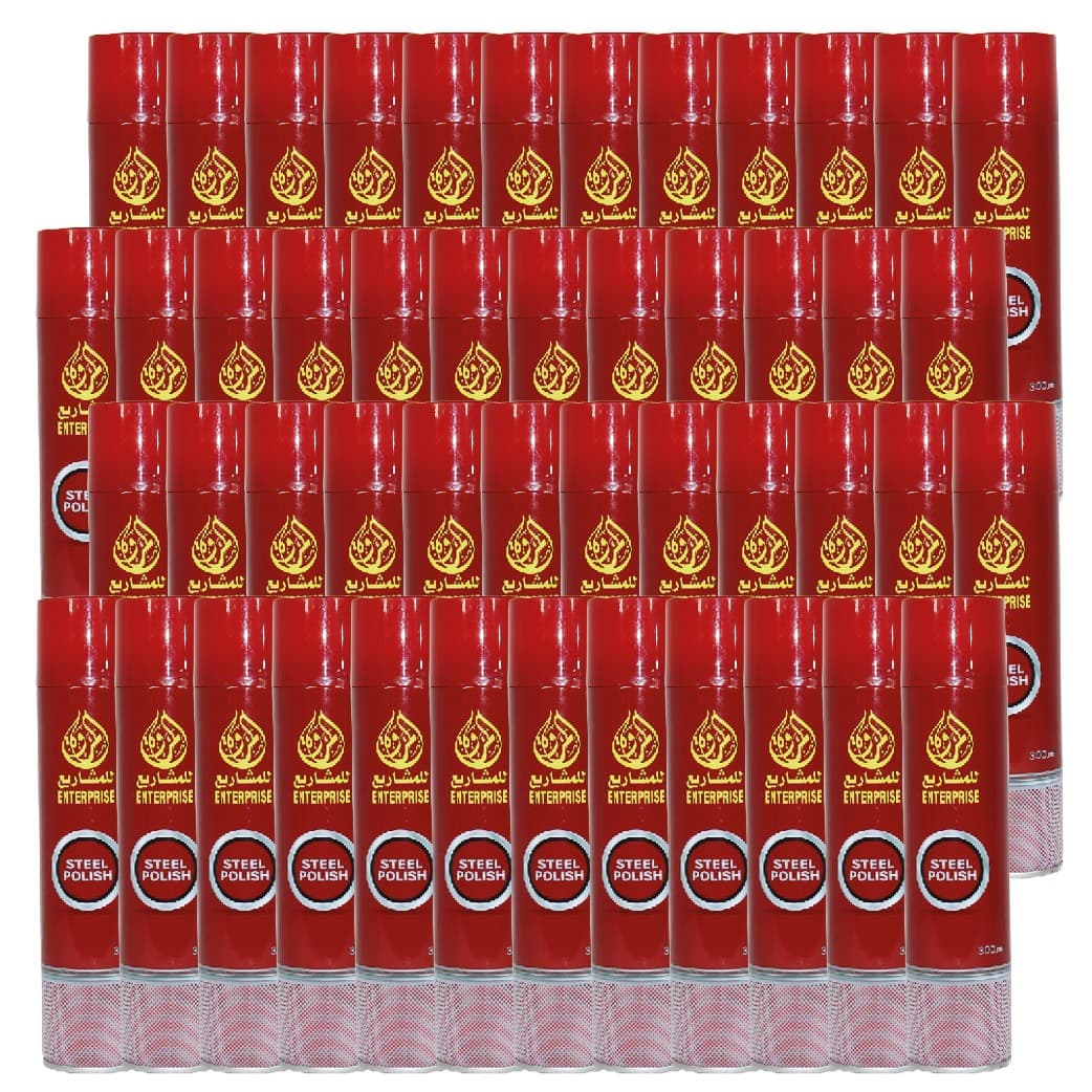 AL MARWA STEEL POLISH 300 ML 48 PCS